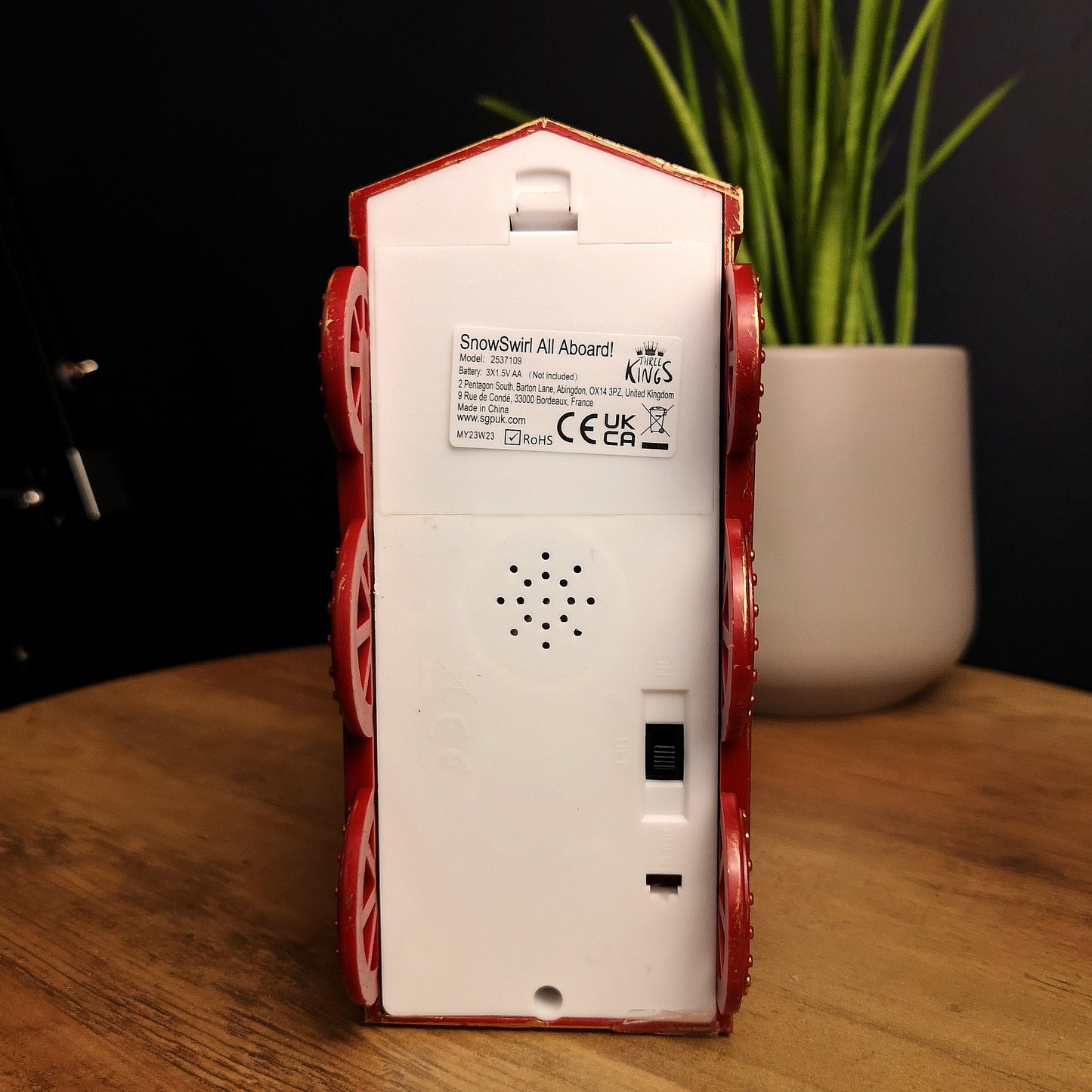 17cm Battery Operated Light up SnowSwirl All Aboard! Christmas Decoration with LEDs