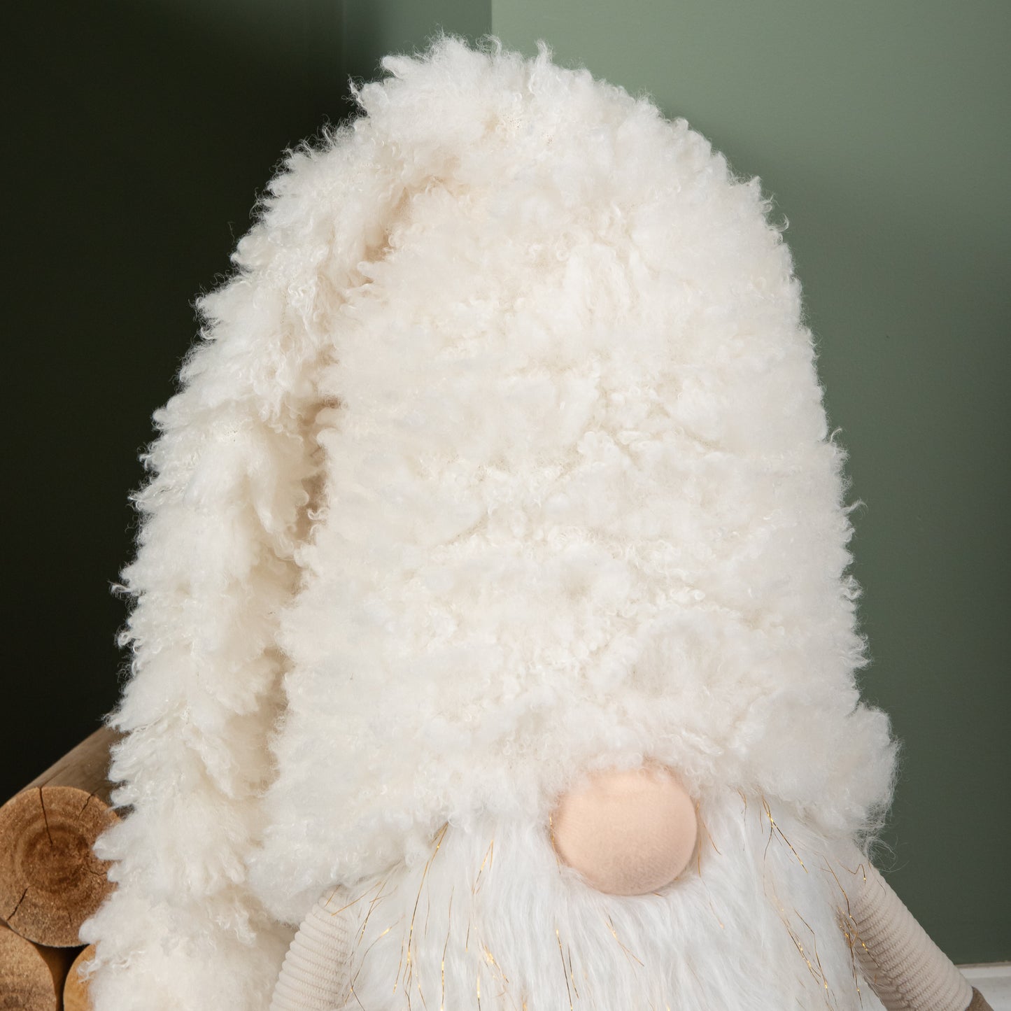 40cm Extra Large White Super Soft Christmas Snow Gonk Decoration