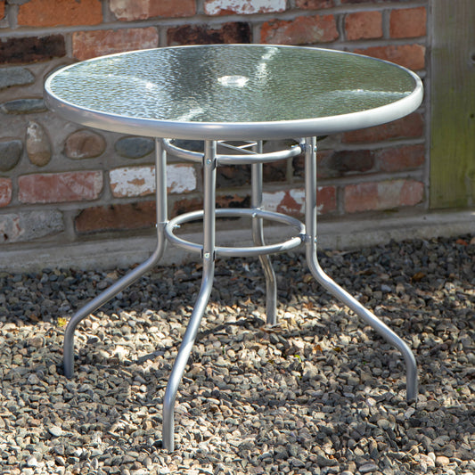 4 Person Textoline Garden Furniture Patio Set 4 Chairs And Parasol