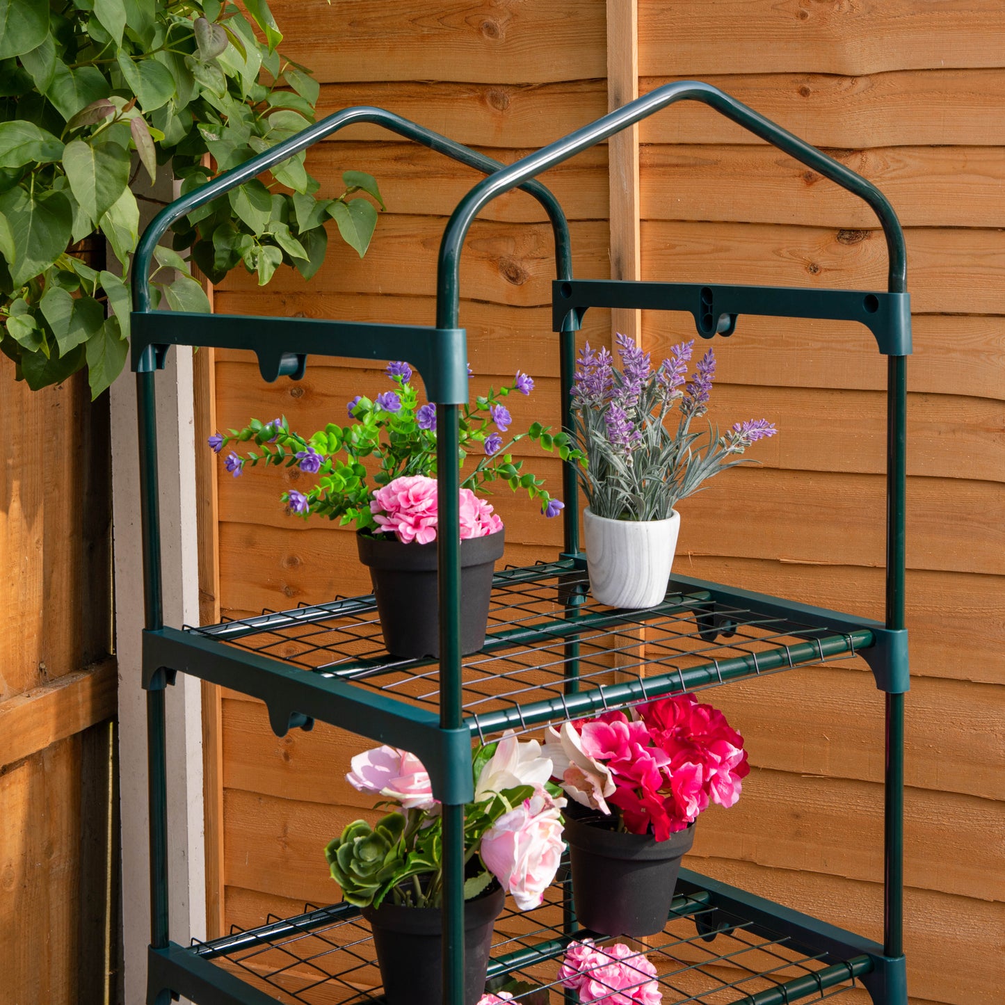 1.3m x 0.5m 4 Tier Greenhouse with Steel Frame and Removable PVC Cover
