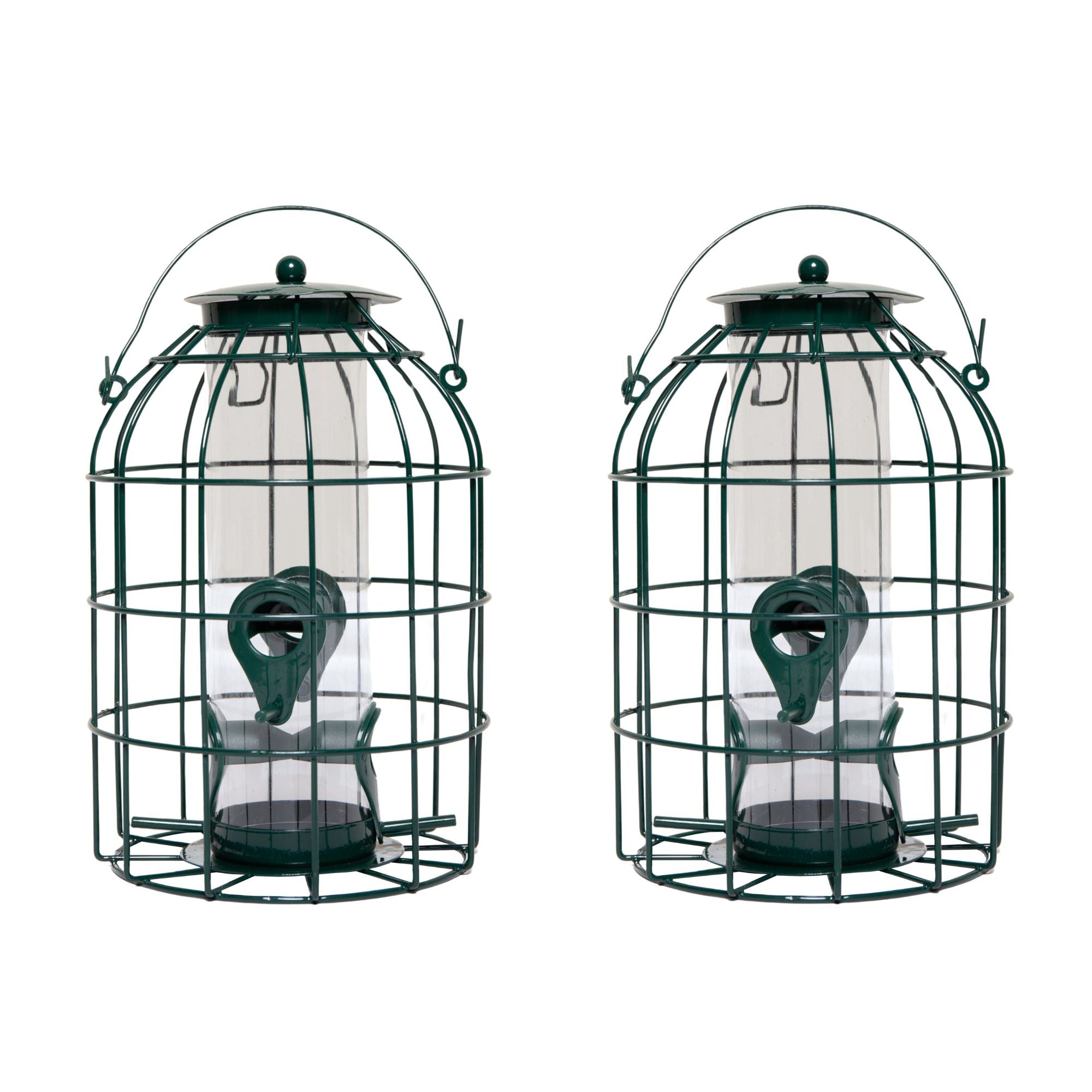 Pack of 2 Wild Bird Seed Feeder Cage with Squirrel Guard