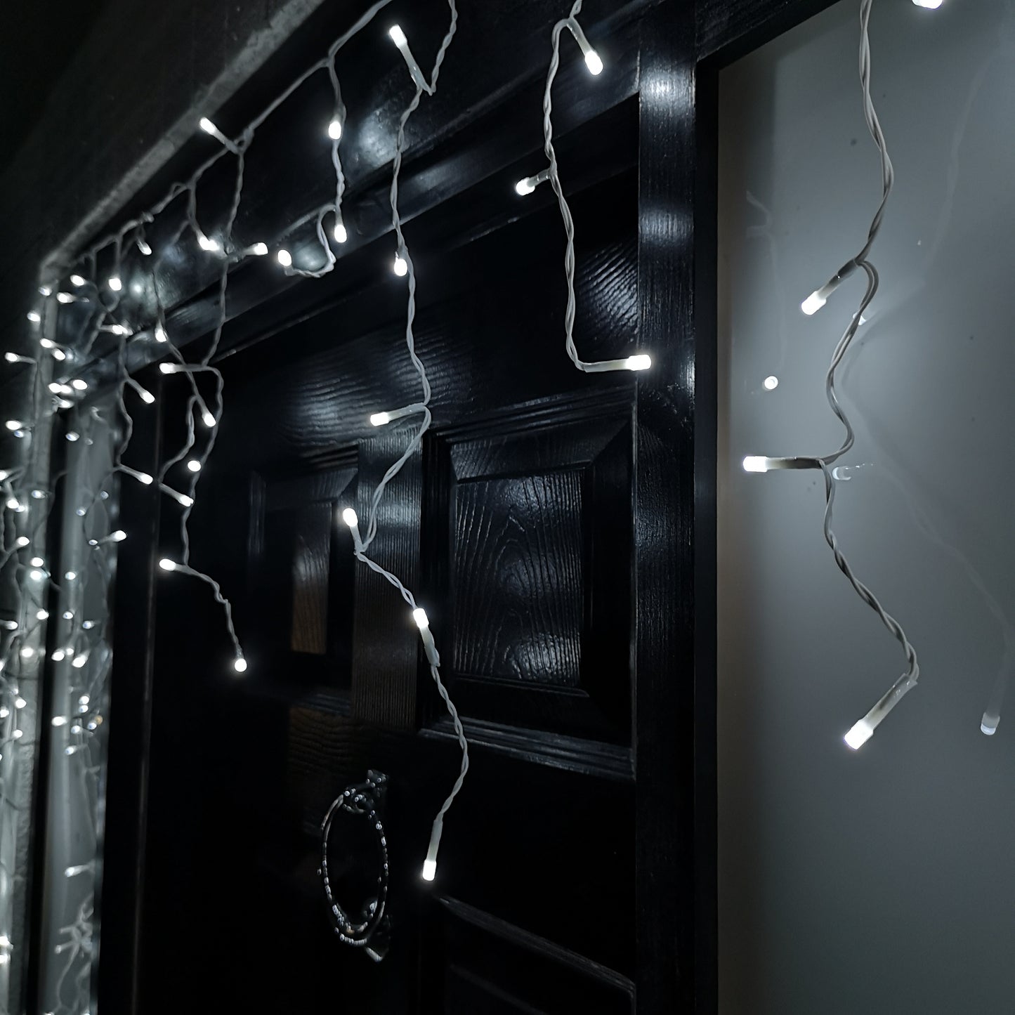 25m 1000 White LED Frosted Icicle Indoor Outdoor Christmas Lights with Timer