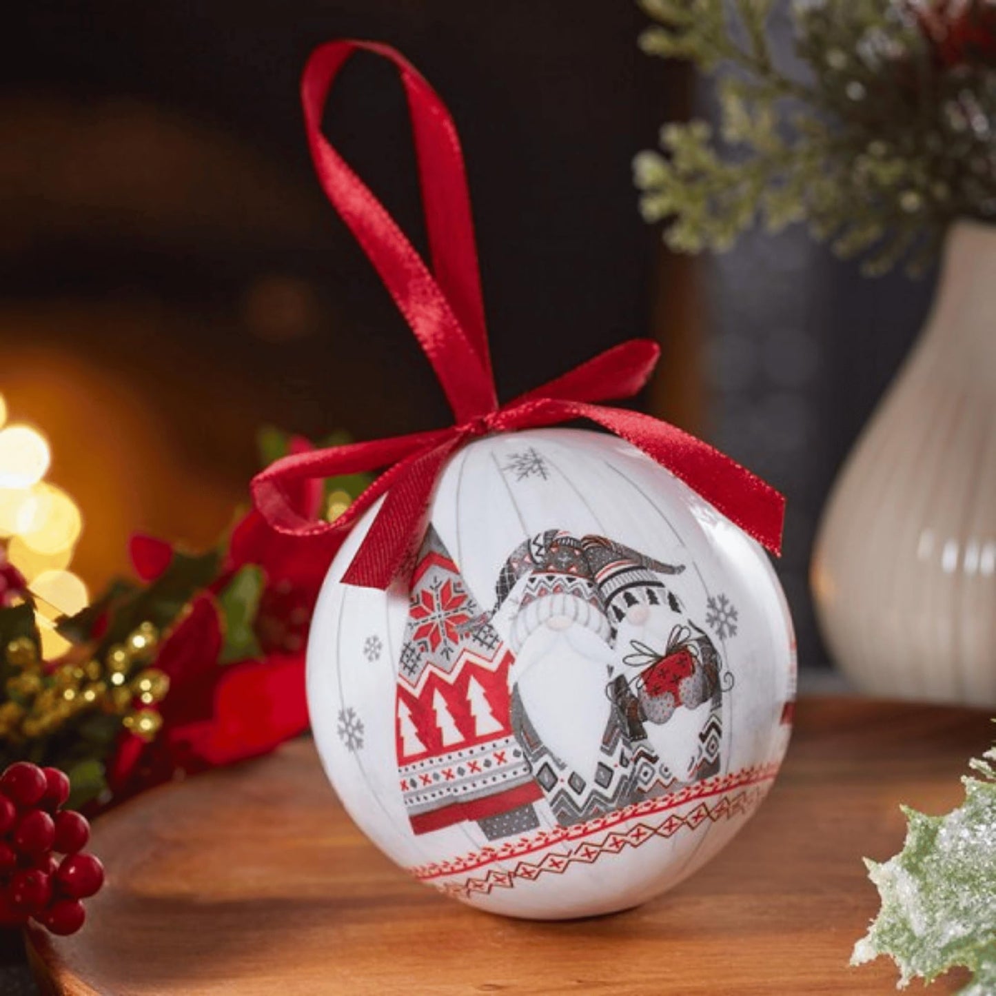 7cm Set of 14 Traditional Vintage Christmas Gonk Tree Baubles