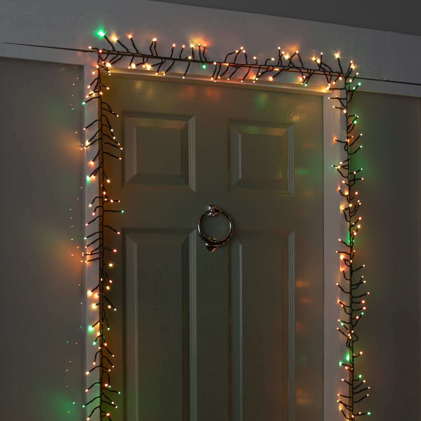 5.5m 426 Cluster LED Autumn Twist Door Garland with Multi-Coloured LEDs on Green Cable