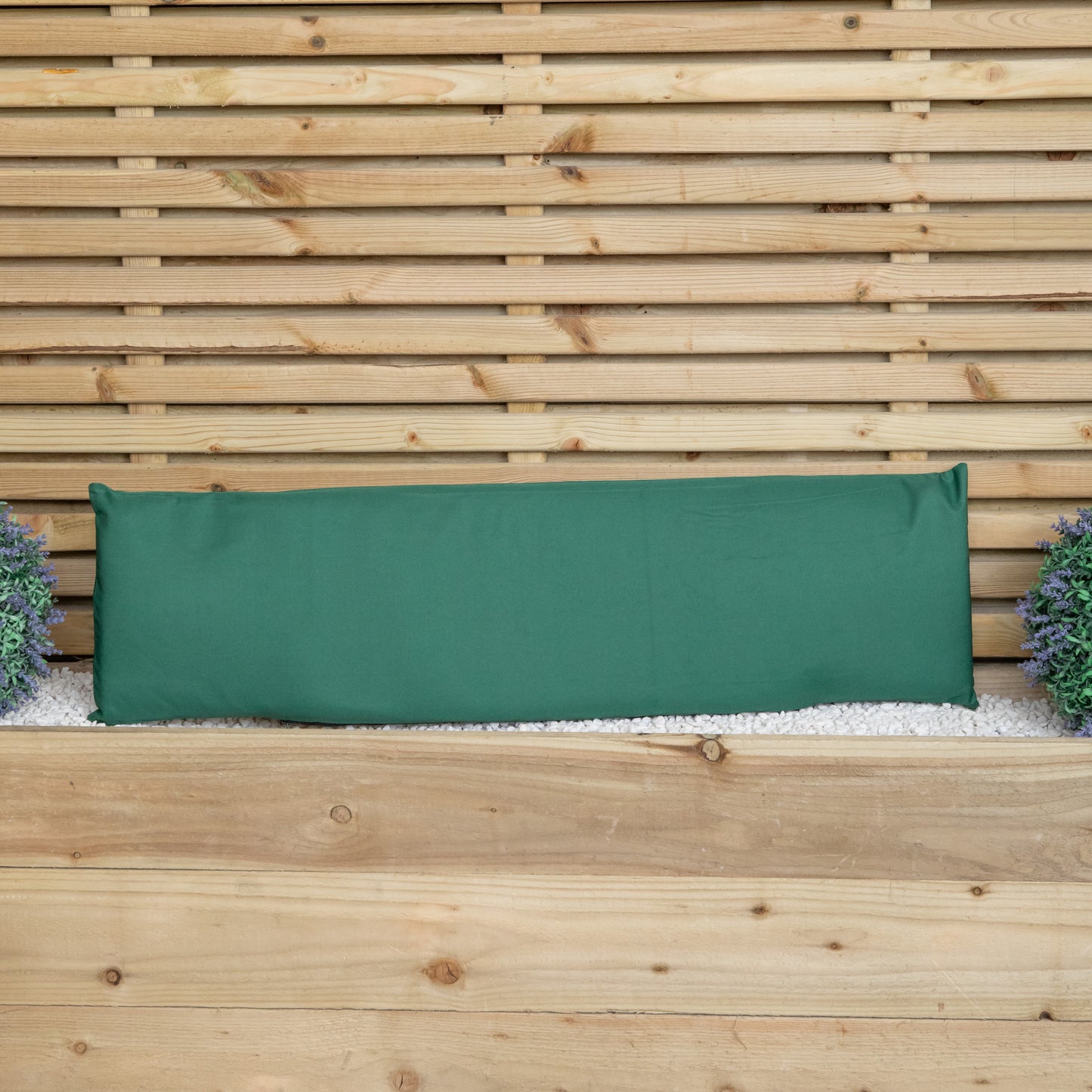 99 x 20 x 5cm Cushion Back for 2 Seater Wooden Garden Bench in Green