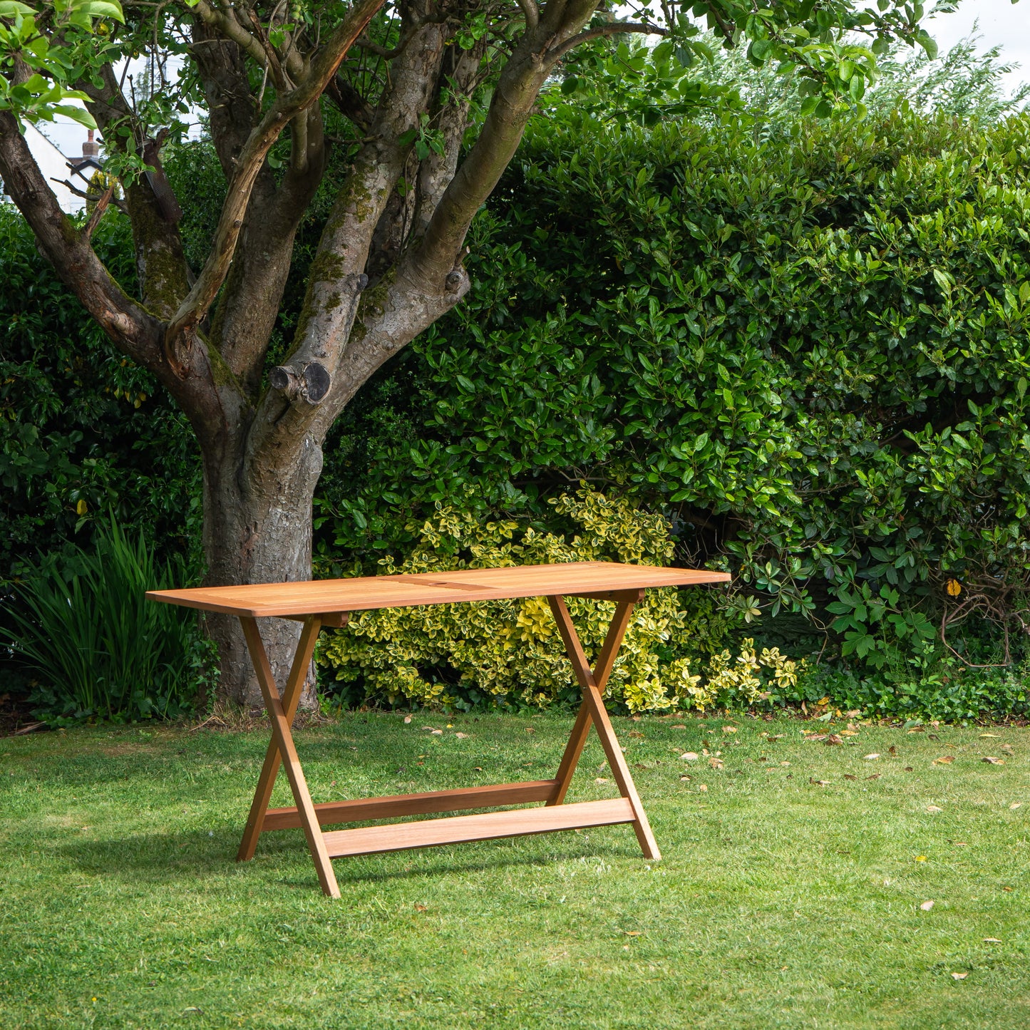 Windermere Outdoor 6 Person Folding Rectangular Wooden Table
