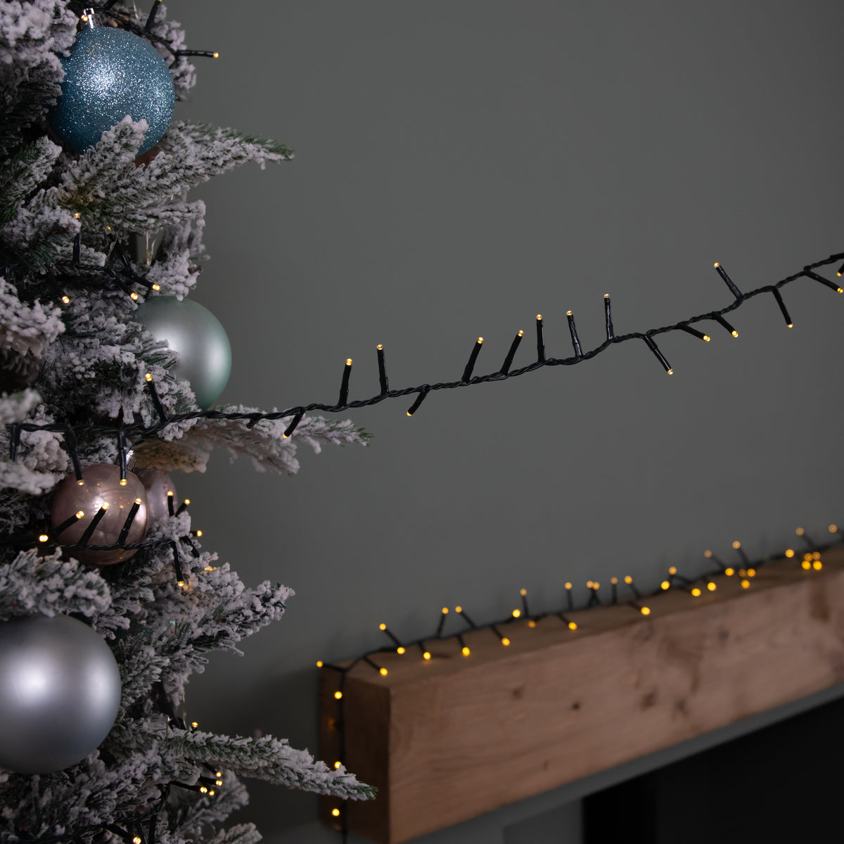 6m 240 LED TreeBrights Multi-Action Christmas String Lights with Timer in Warm White