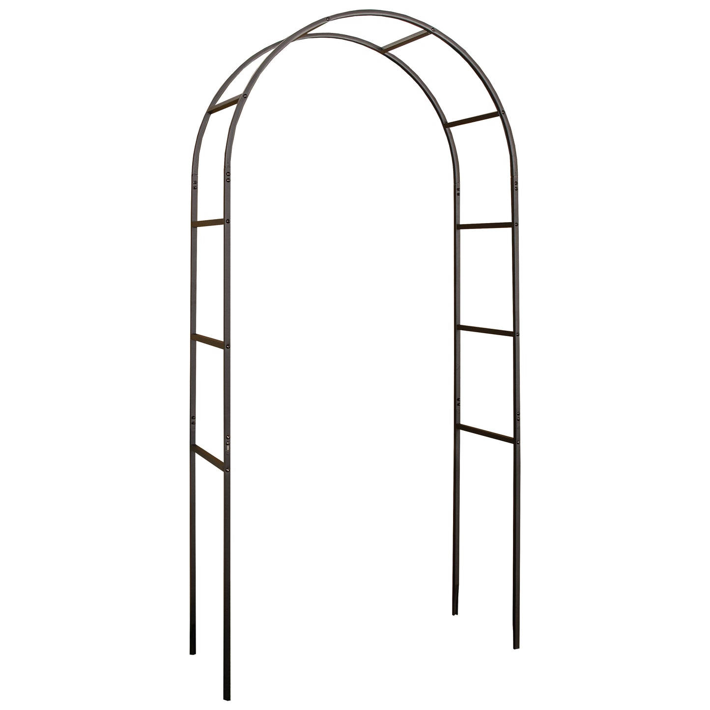 2.28m x 1.1m Black Garden Steel Arch Trellis for Climbing Plants 