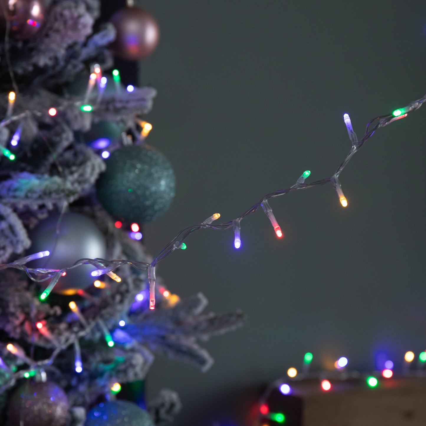 18.7m 750 LED TreeBrights Christmas String Lights on Clear Cable with Timer in Multi-Coloured