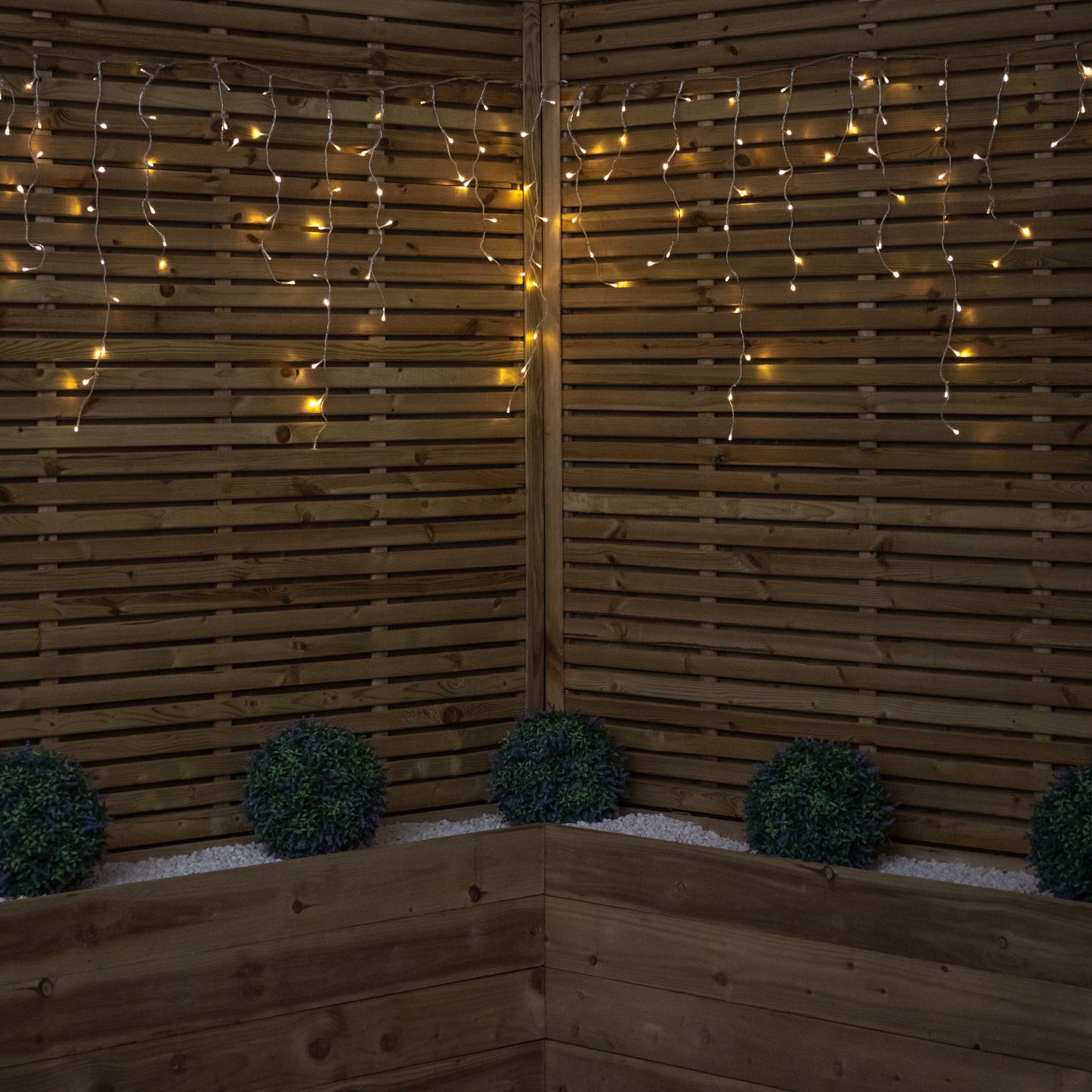 8.8m 360 LED Christmas Snowing IcicleBrights Christmas Lights in Warm White on Clear Cable