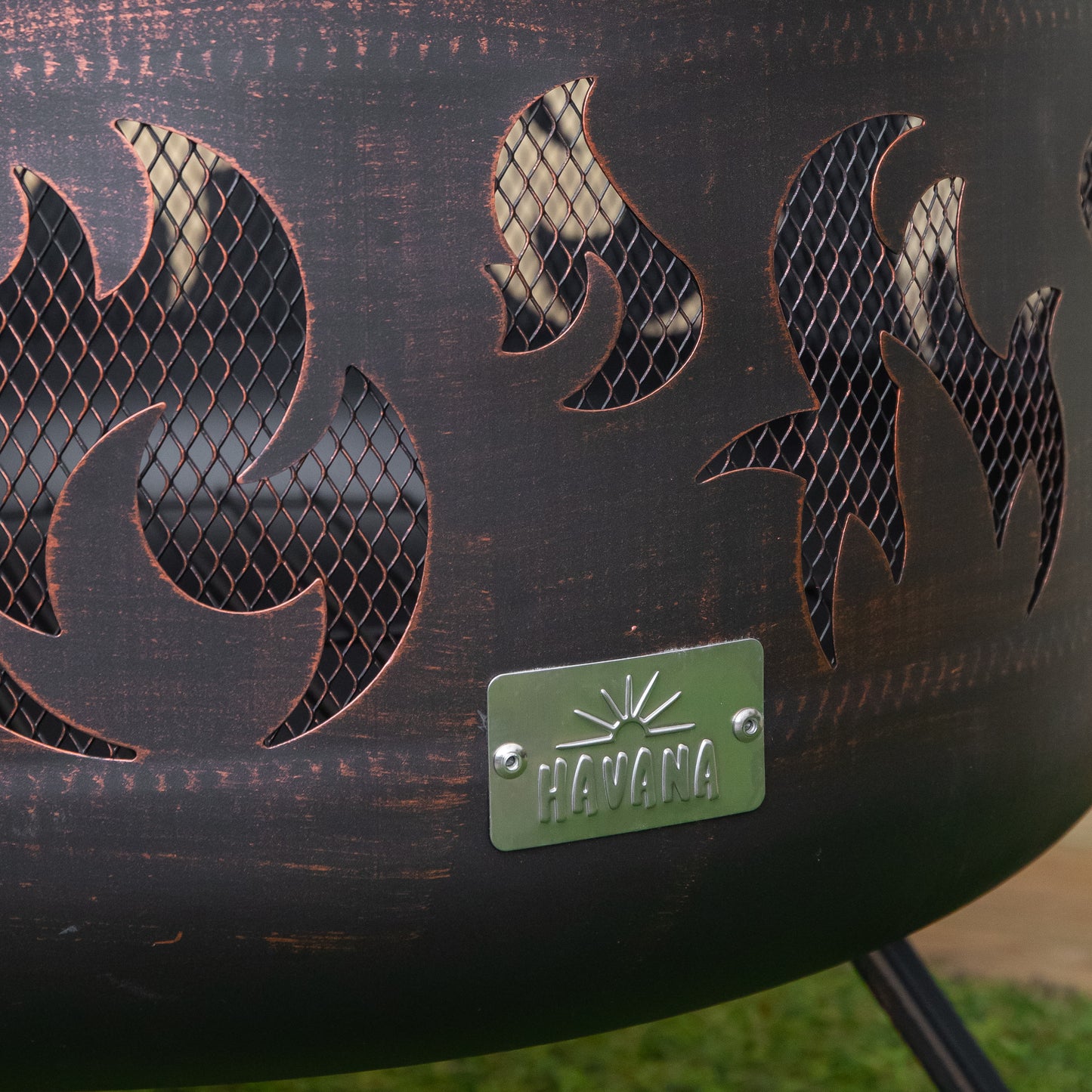 60cm Black Steel Fuego Deepbowl Outdoor Firepit