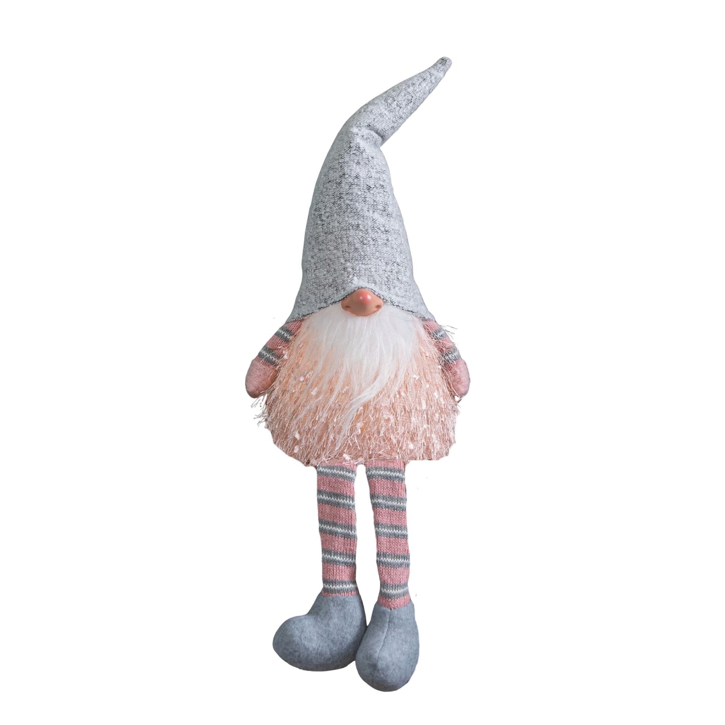 50cm Battery Operated Light up Male Christmas Gonk with Dangly Legs in Grey Hat