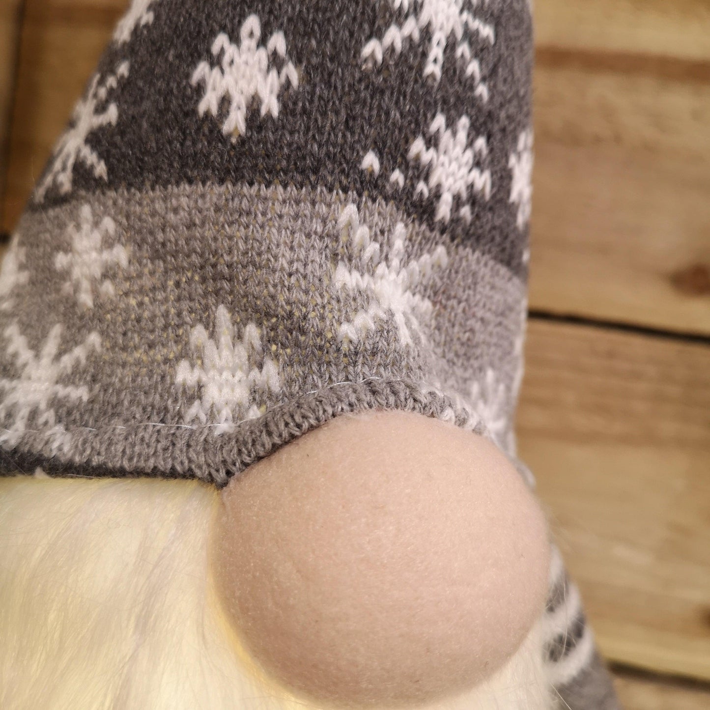 Festive Christmas Sitting Gonk with Dangly Legs & LED Light 48cm GREY