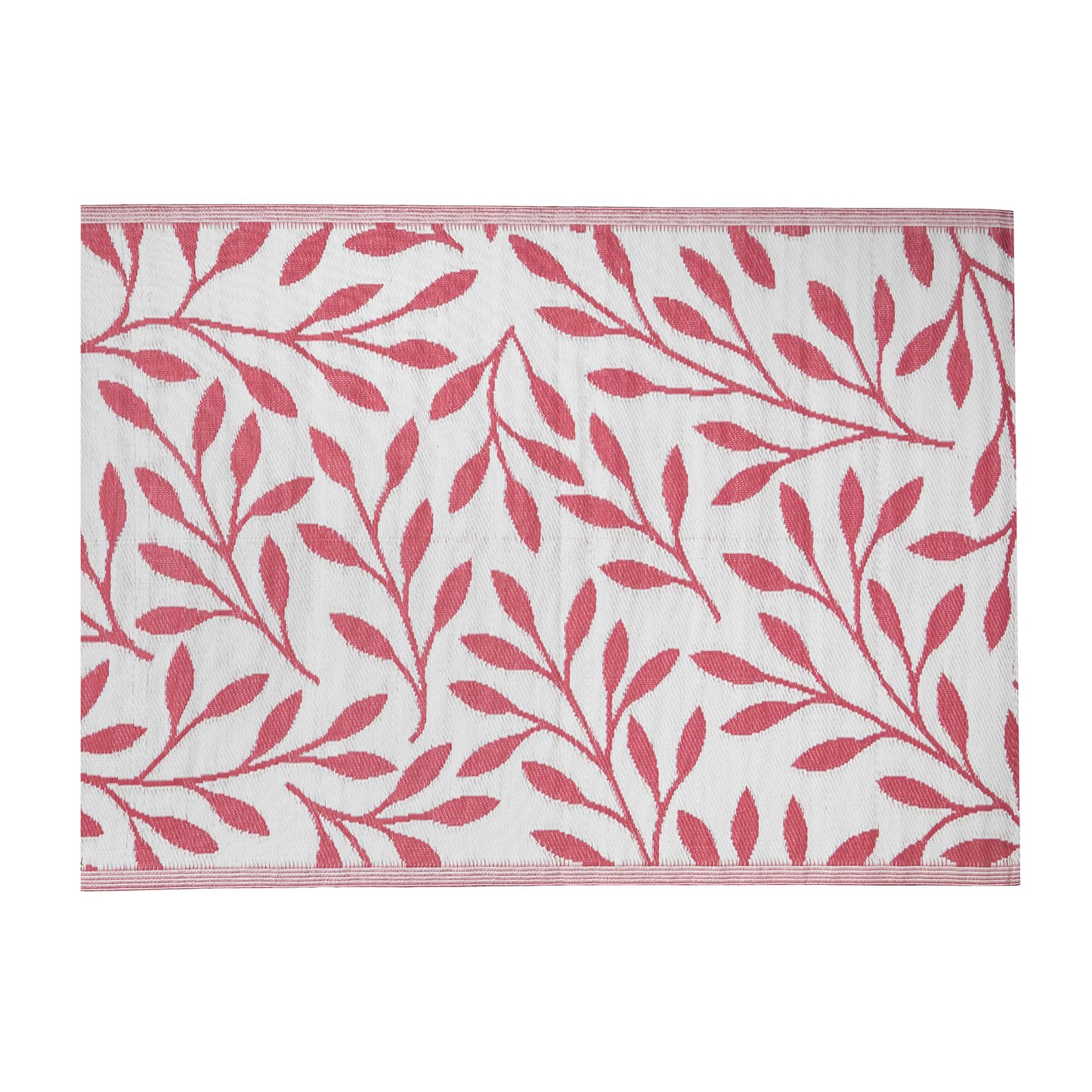 1.5m x 2.1m Red Ochre Leaves Large Outdoor Alfresco Patio Rug Mat