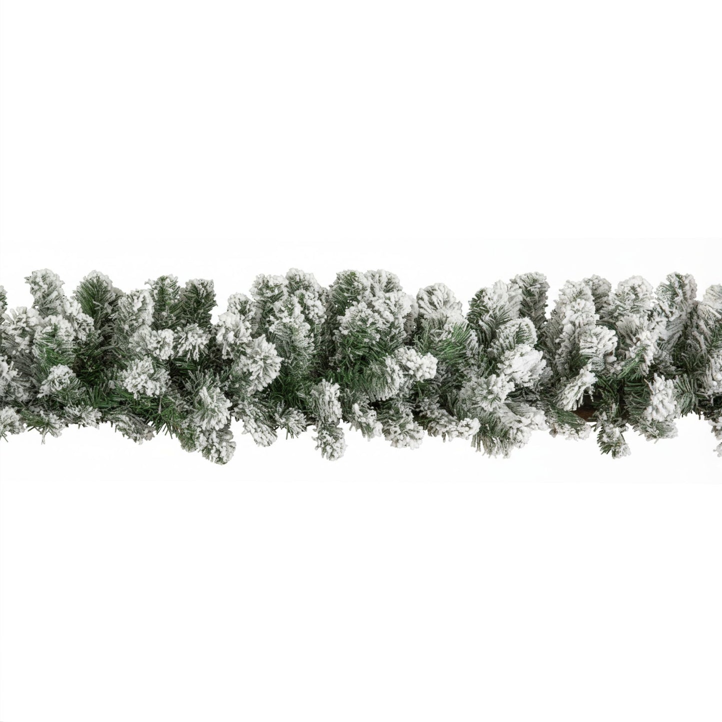 2.7m (9ft) Luxury Imperial Green Snowflocked Christmas Garland