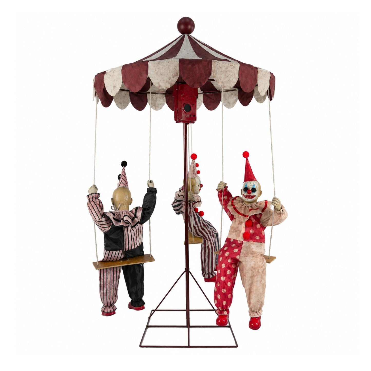6ft Tall Clown Go-Round Animated Halloween Prop Decoration
