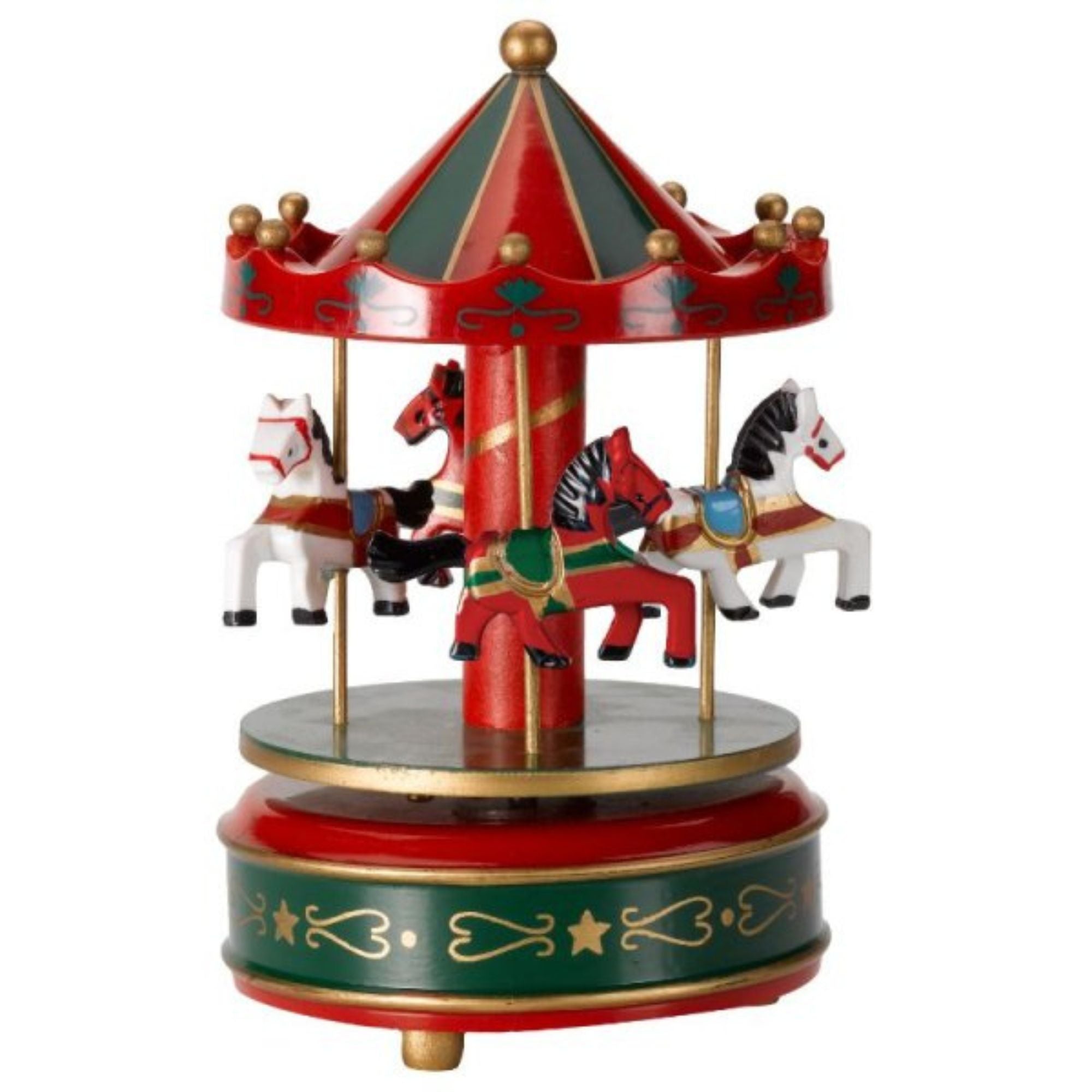 18cm Wind Up Musical Carousel Indoor Christmas Decoration