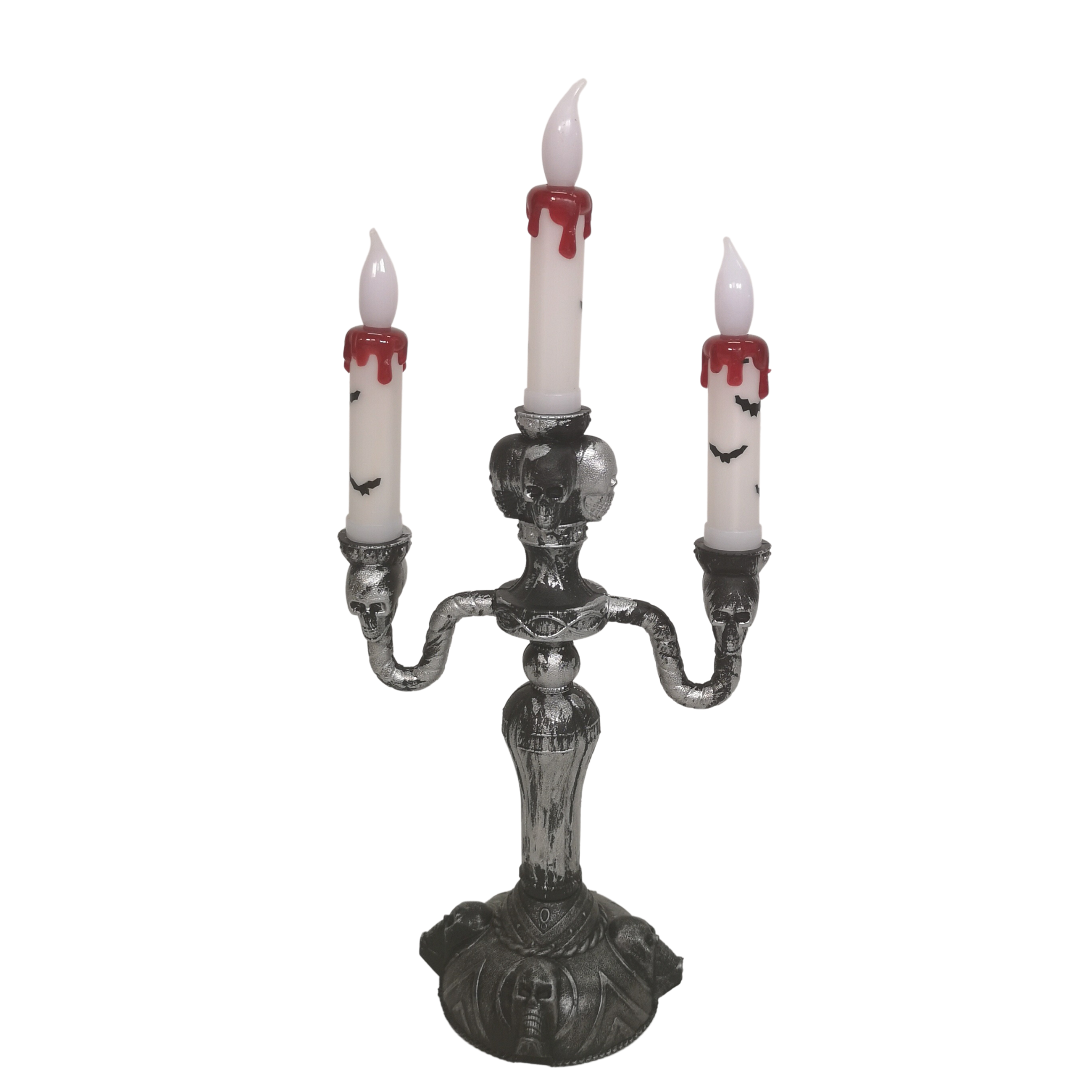 LED Light up triple candlestick Scary Halloween Decoration