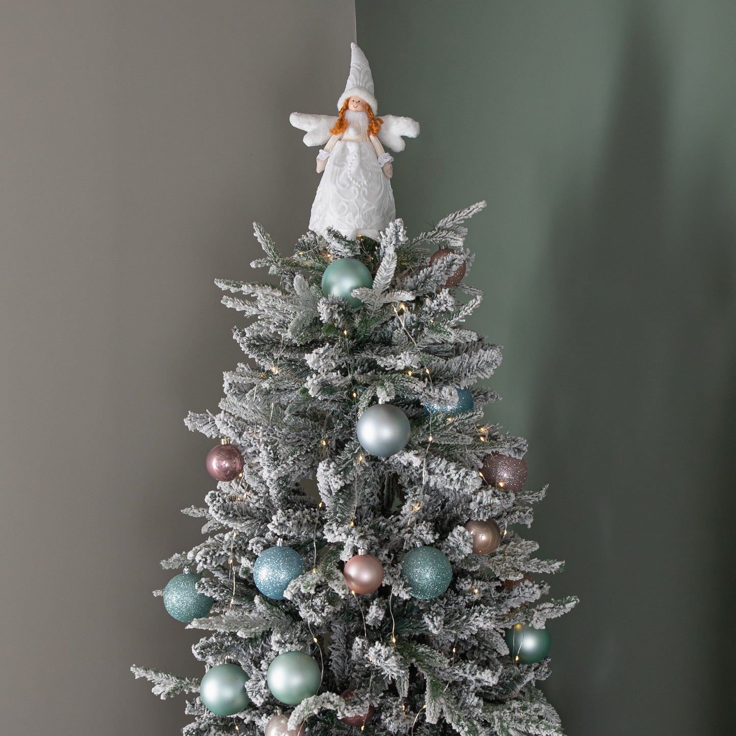 35cm Christmas Tree Topper Angel Decoration in White