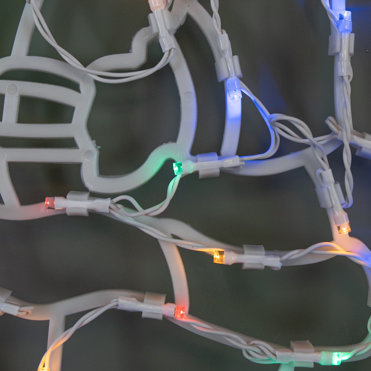 44cm Battery Powered Light up Hanging Christmas Santa with Multi-Coloured  Multi-Action LEDs