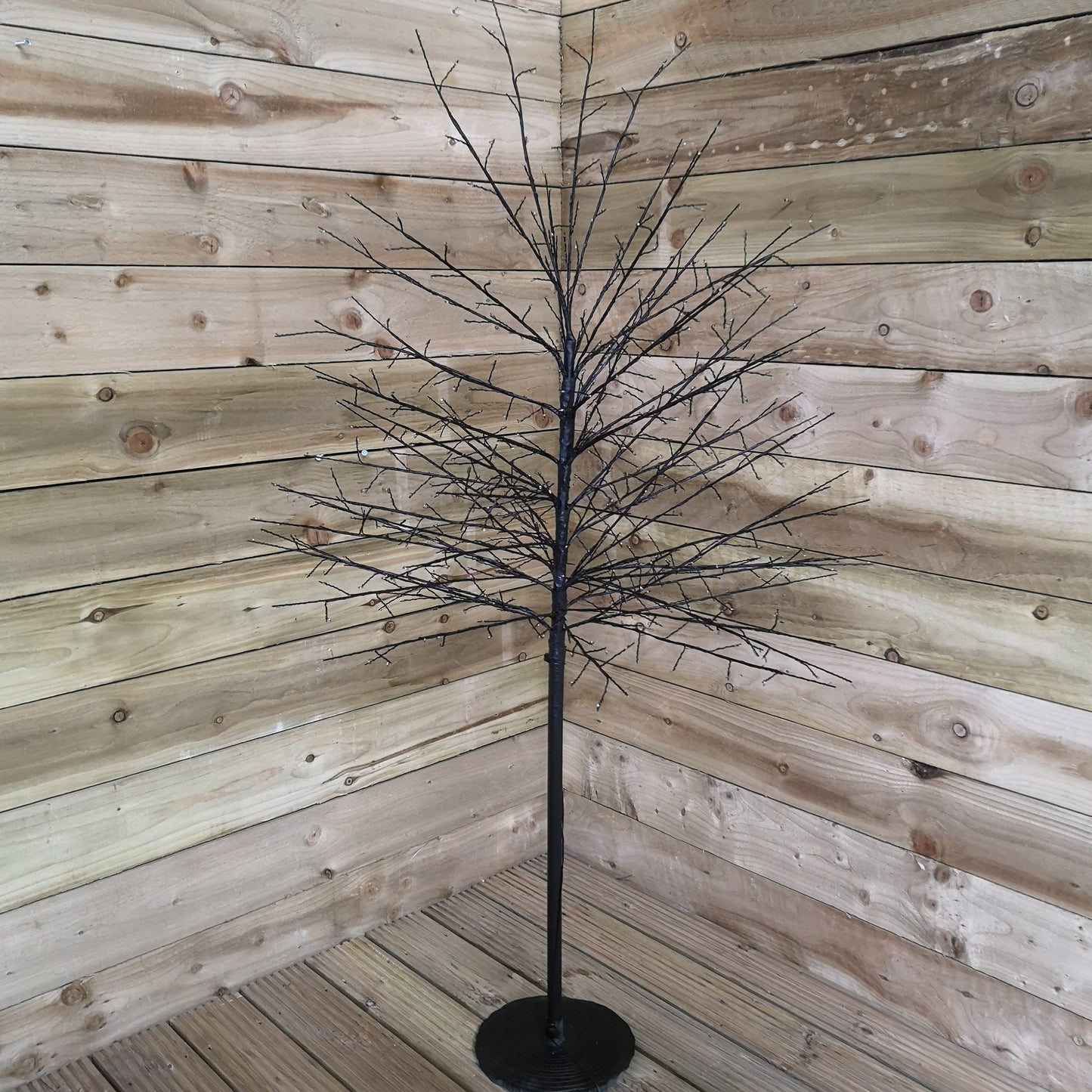 Factory Seconds: 1.5m 5ft Outdoor Black Micro Dot Christmas Blossom Tree with 580 Warm White LED