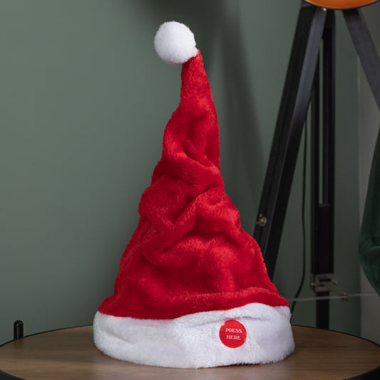35cm Battery Powered Singing & Animated Moving Christmas Santa Hat