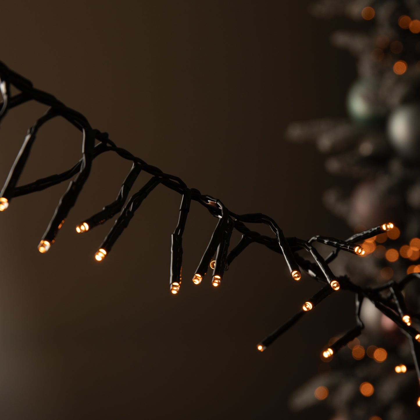 18.5m 1440 LED Christmas Cluster Multi-Action String Lights with Timer in Vintage Gold