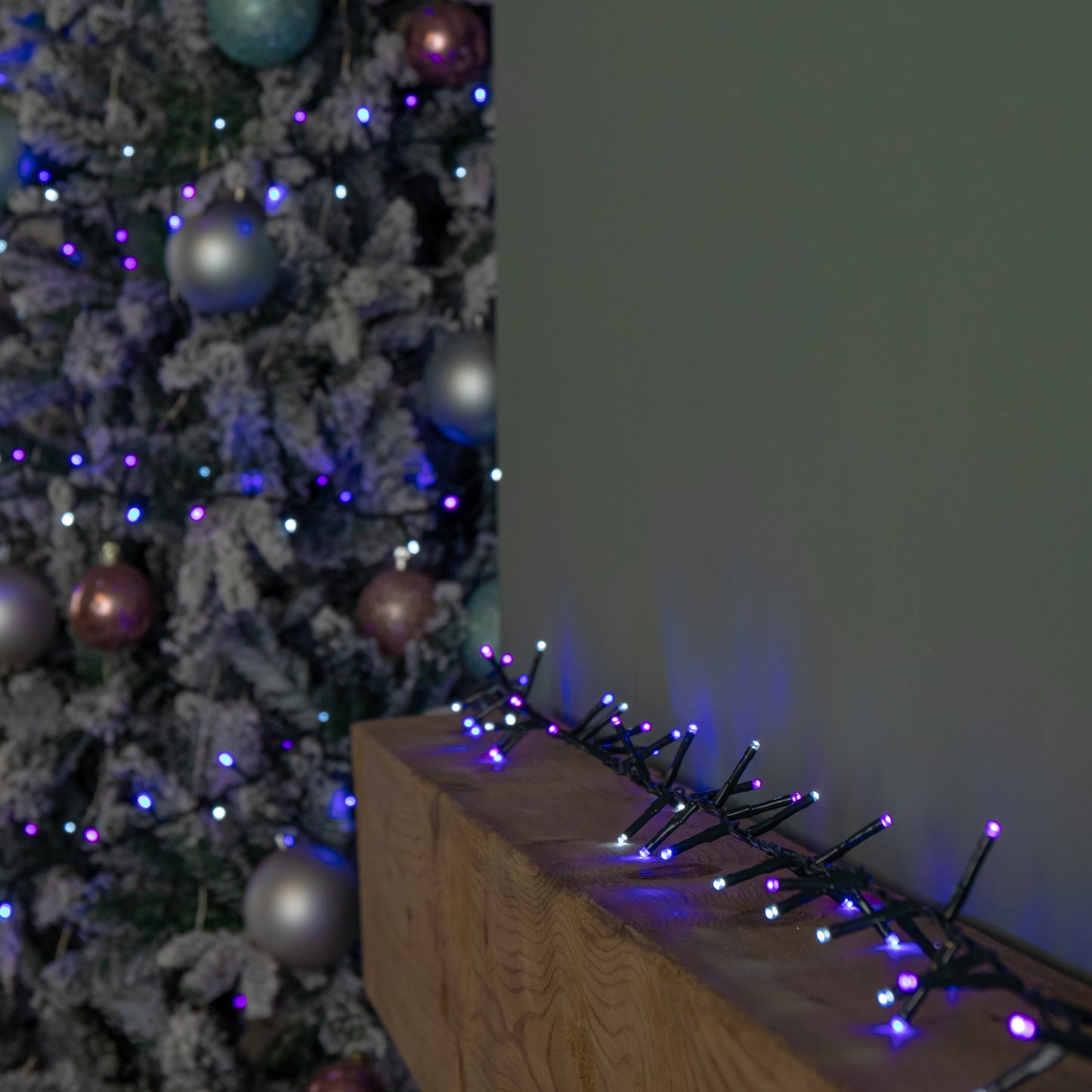 6m 240 LED TreeBrights Christmas String Lights with Timer in Blue, Purple & White