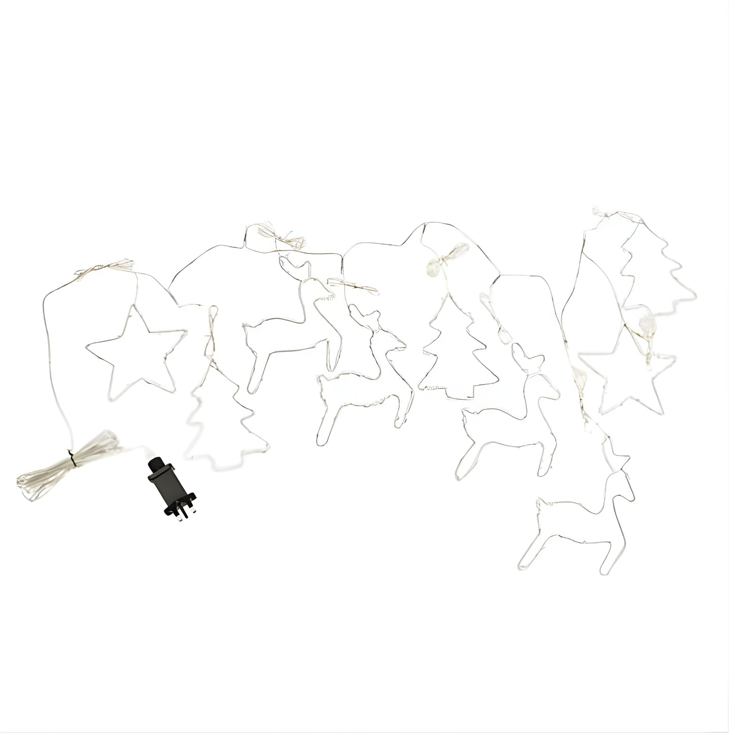 1.2 x 1.1m Christmas Window Curtain Light with 327 Cool White LEDs