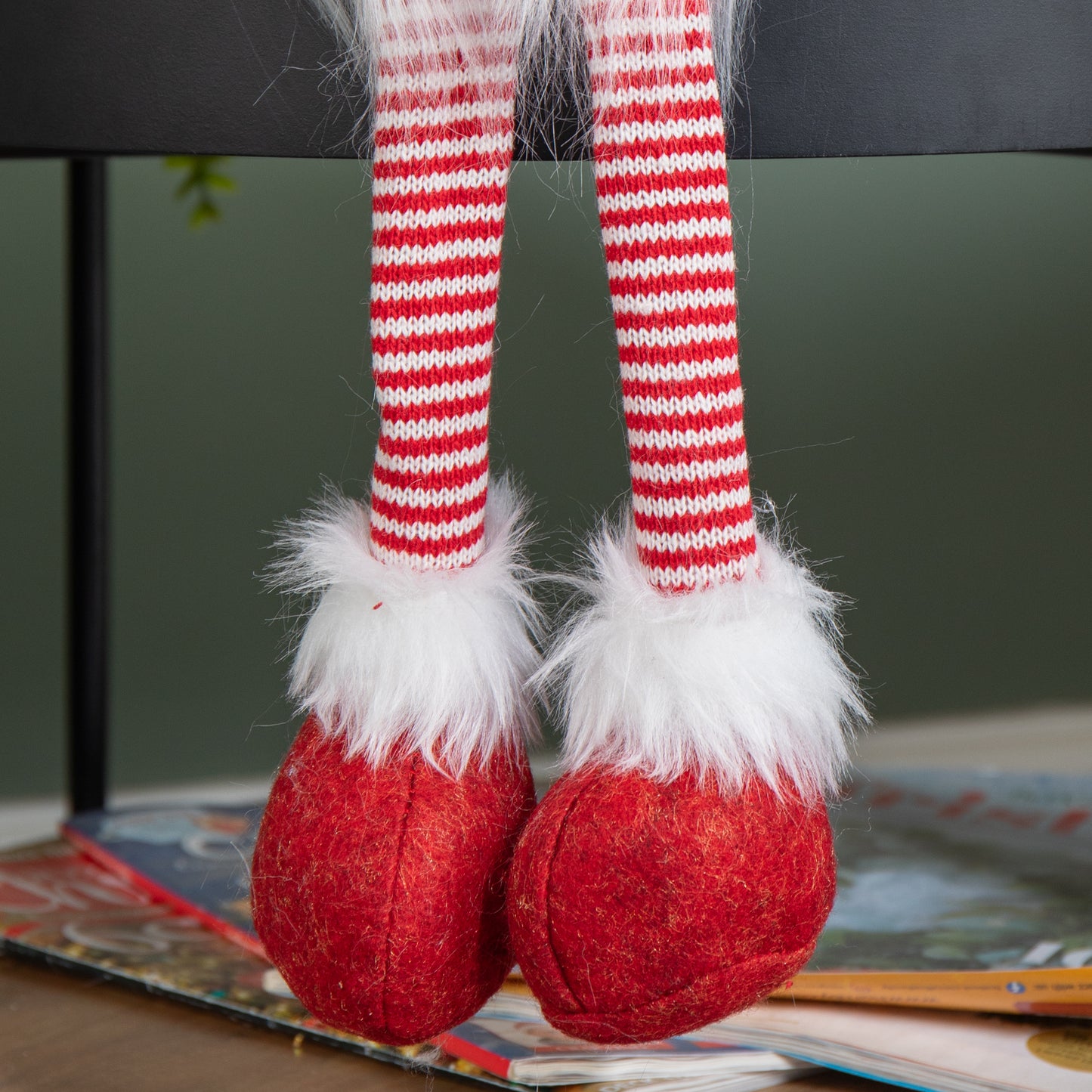 69cm Battery Lit Christmas Gonk Decoration with Dangly legs in Red