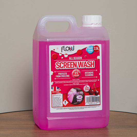 2.5L Cherry Scented Smear Free Windscreen Washer Fluid For All Vehicles