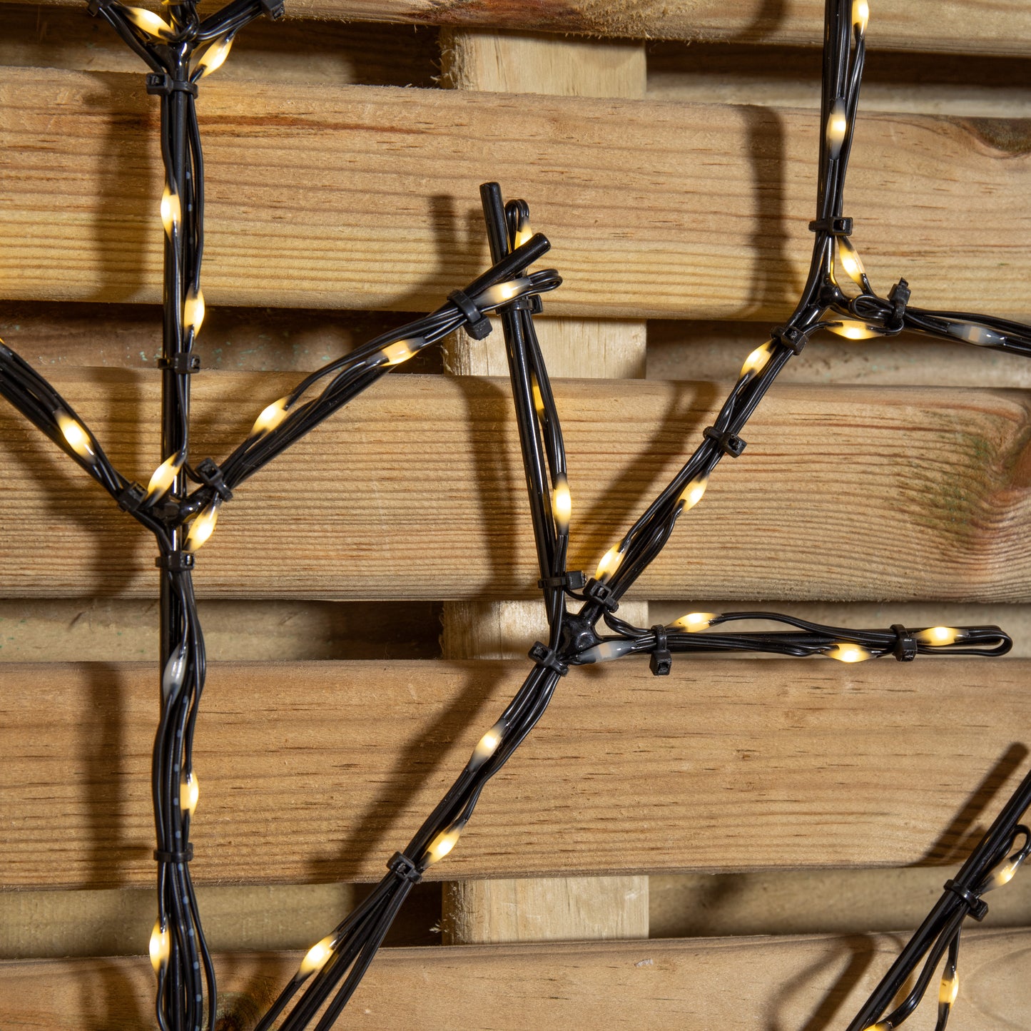 61cm Light up Twinkling Christmas Snowflake with 196 Warm White LEDs