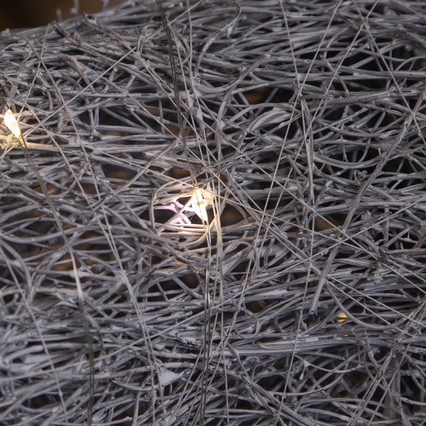 51cm Battery Operated Rattan Woven Blitzen Reindeer with Warm White LEDs