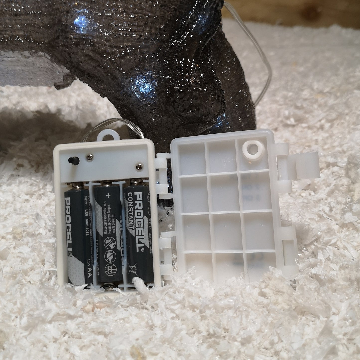 34cm Battery Operated LED Light up Acrylic Christmas Donkey Decoration