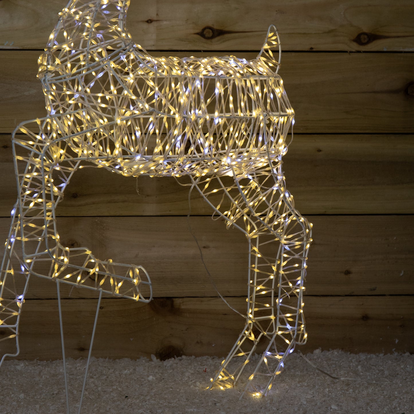 1.1m Light up FlexiBrights Christmas Reindeer with 1370 White and Warm White LEDs