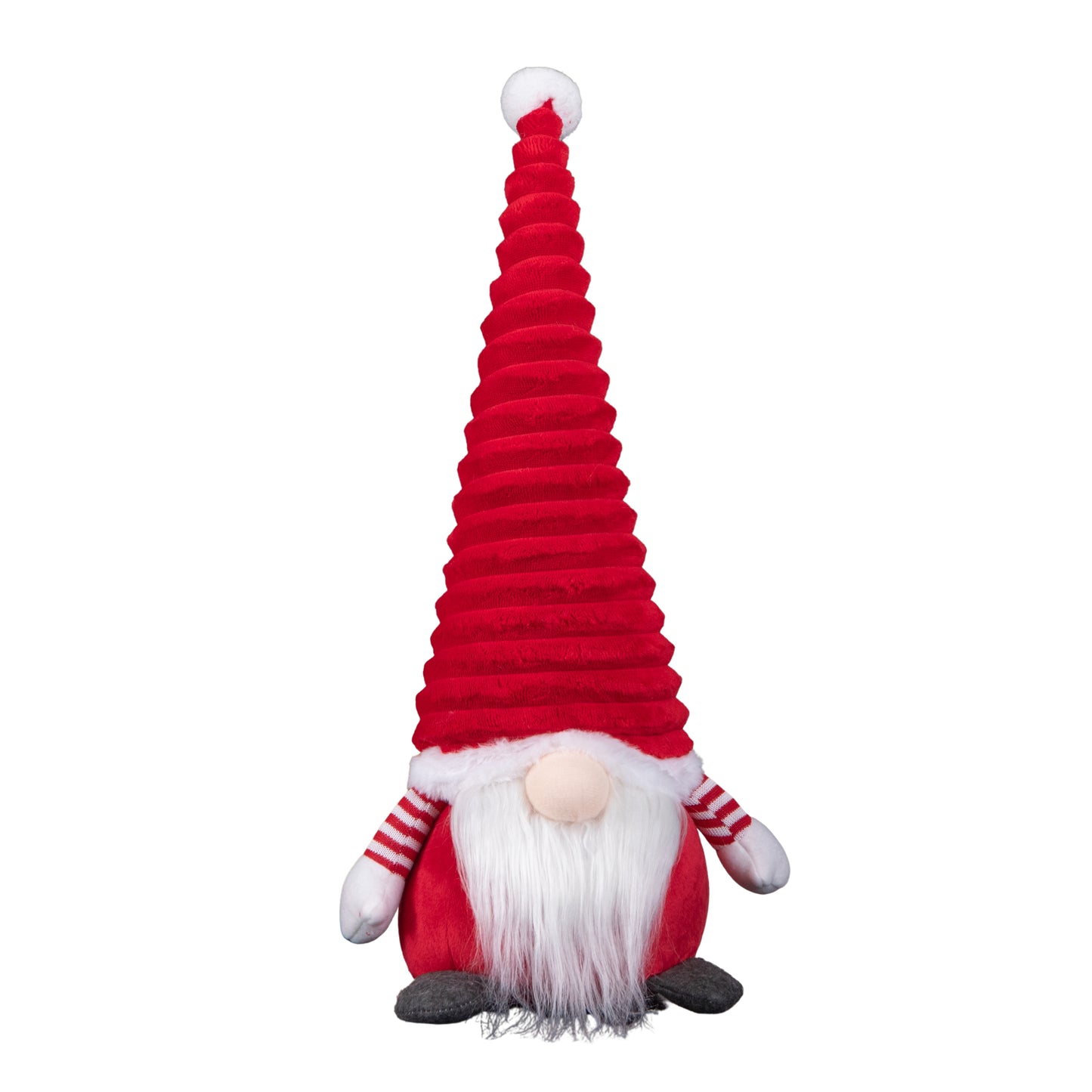 51cm Large Sitting Plush Christmas Gonk with Grooved Hat in Red