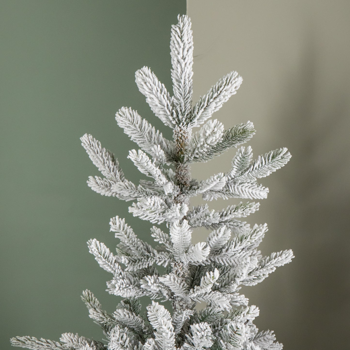 8ft (2.4m) Snowy Grandis Fir Artificial Christmas Tree with 2935 Tips & Metal Stand 