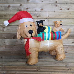 1.2m Premier Christmas Outdoor LED Inflatable Puppy