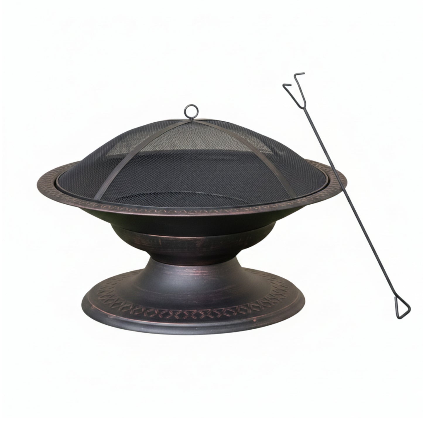 50cm Bronze Effect Steel Toscana Outdoor Garden Fire Pit