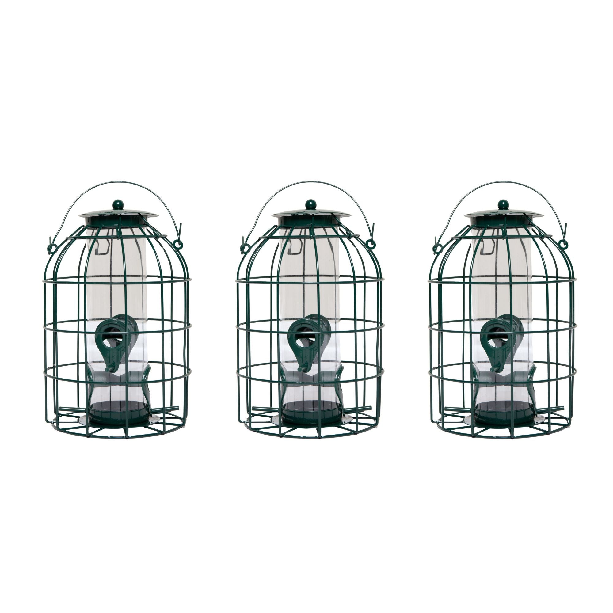 Pack of 3 Wild Bird Seed Feeder Cage with Squirrel Guard
