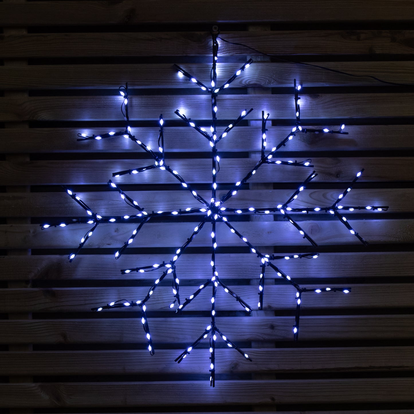 61cm Light up Twinkling Christmas Snowflake with 196 White LEDs