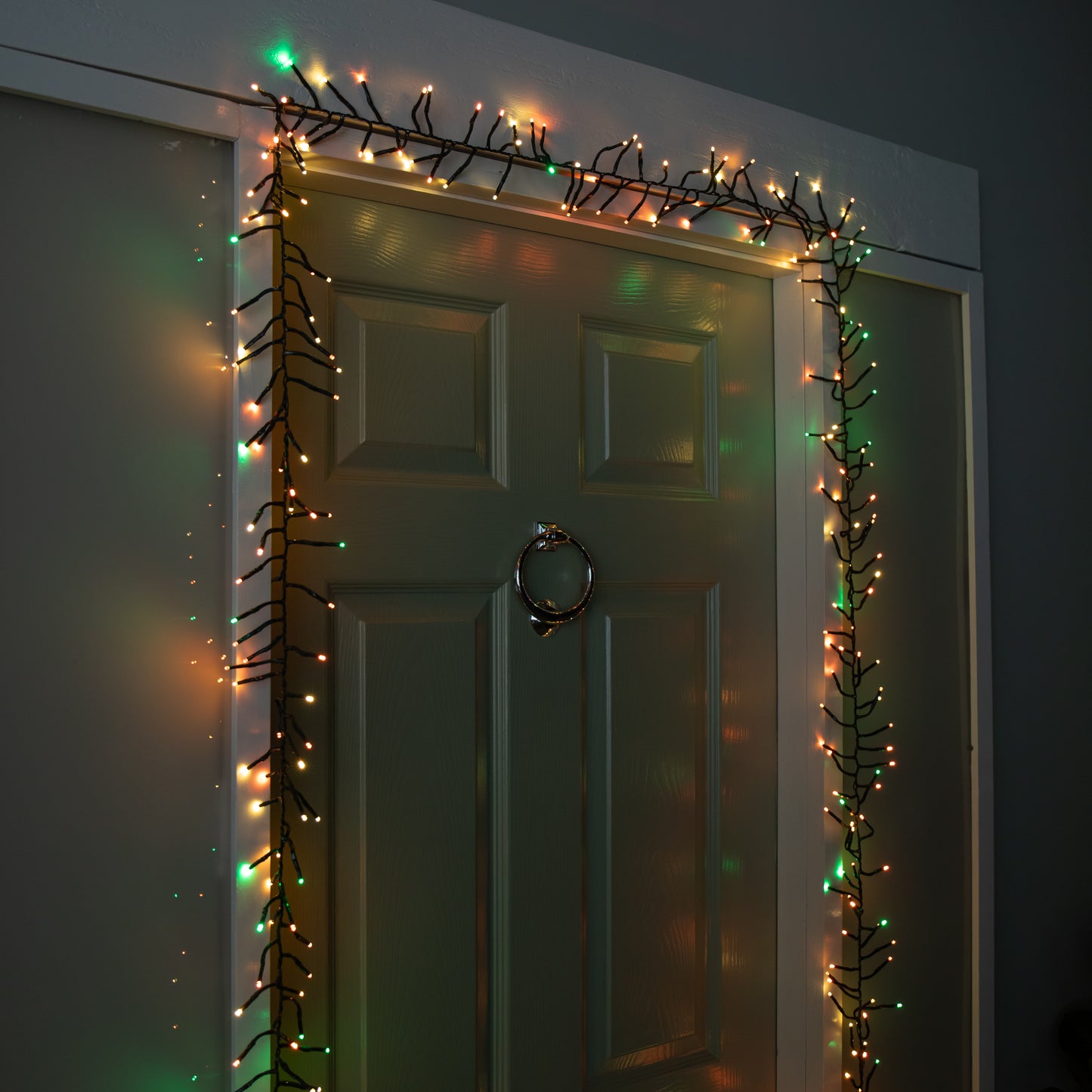 5.5m 426 Cluster LED Autumn Twist Door Garland with Multi-Coloured LEDs on Green Cable