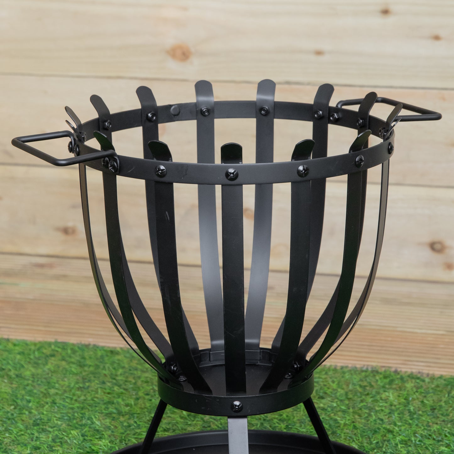 44cm Black Steel El Clasico Outdoor Garden Firebasket