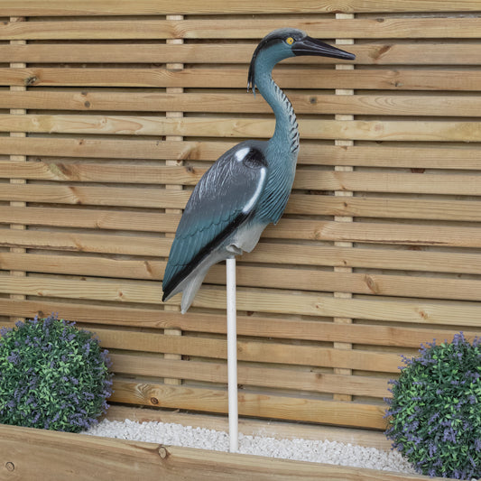 65cm Tall Plastic Heron Bird Deterrent Garden Pest Control Ornament