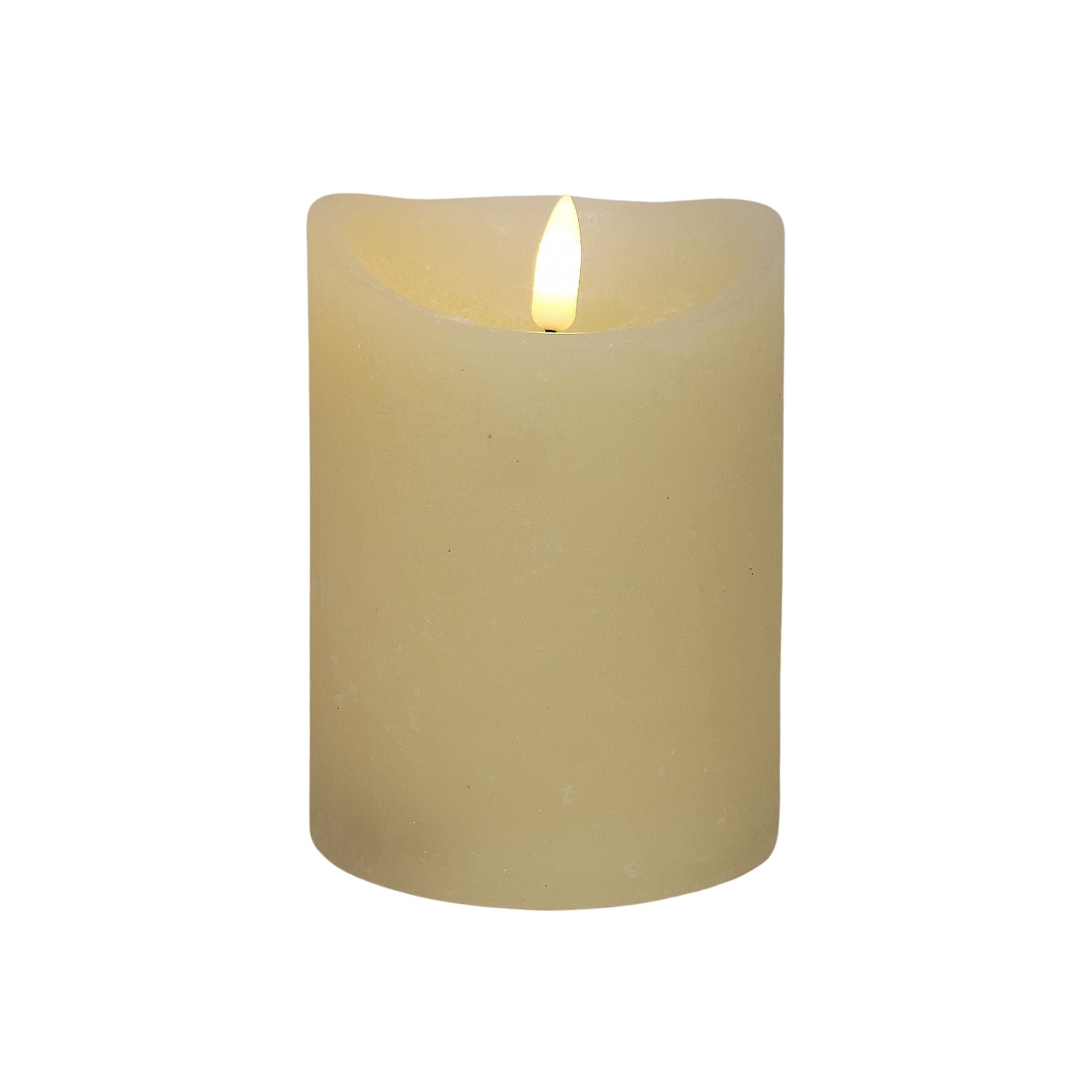 125mm Premier Christmas Cream Flickerbright Candle with Timer