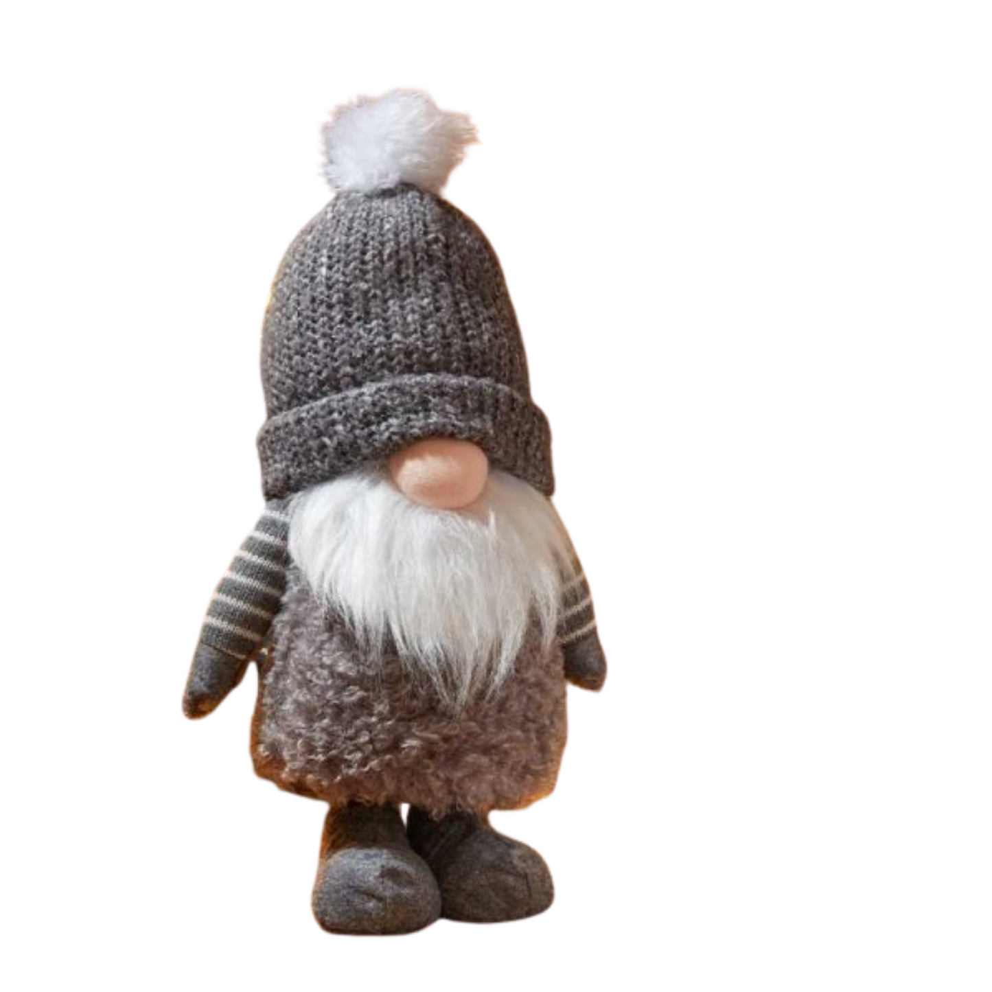 40cm Large Grey Gonk with Bobbly Hat Christmas Decoration