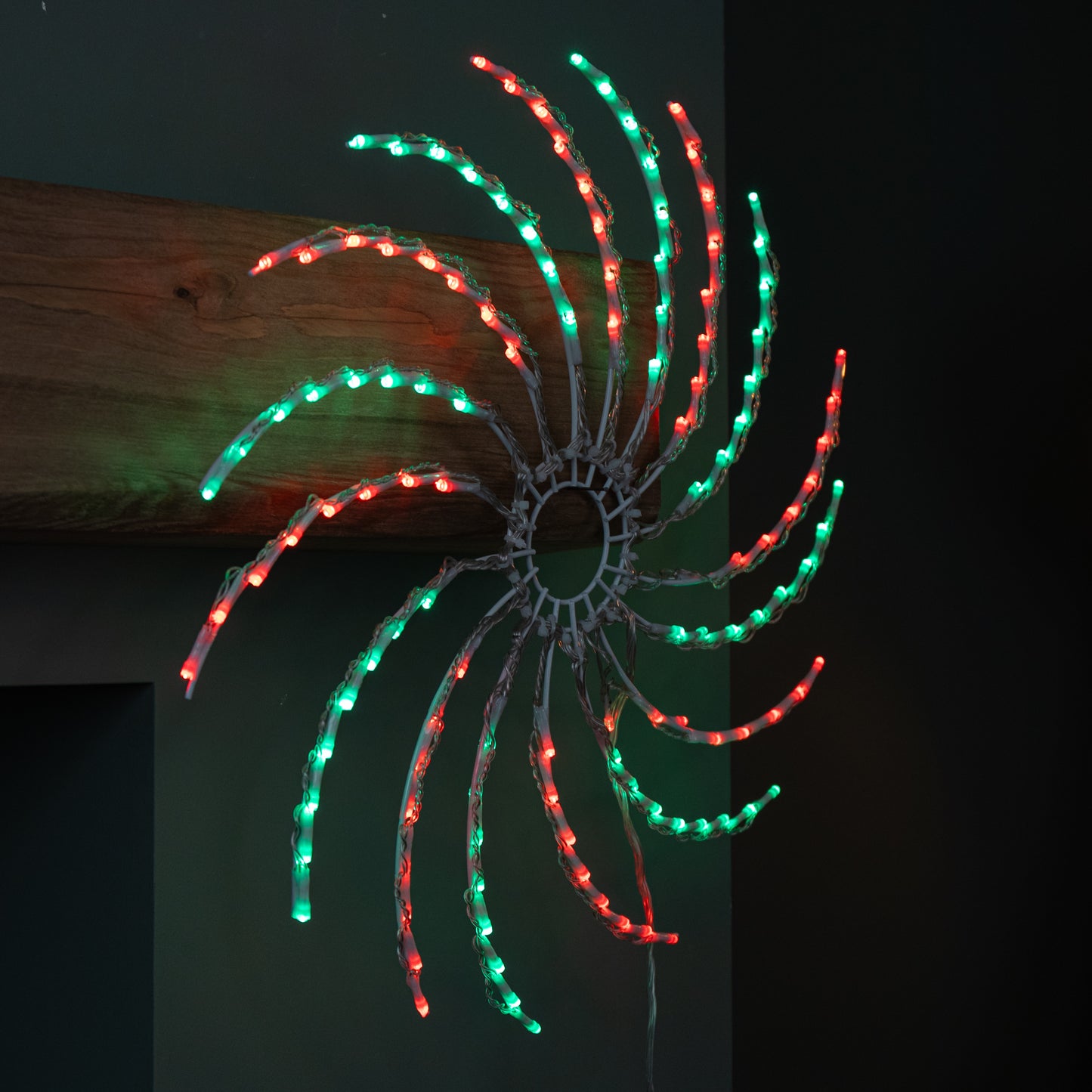 50cm Light up Christmas Spinner Decoration with 128 Red and Green LEDs