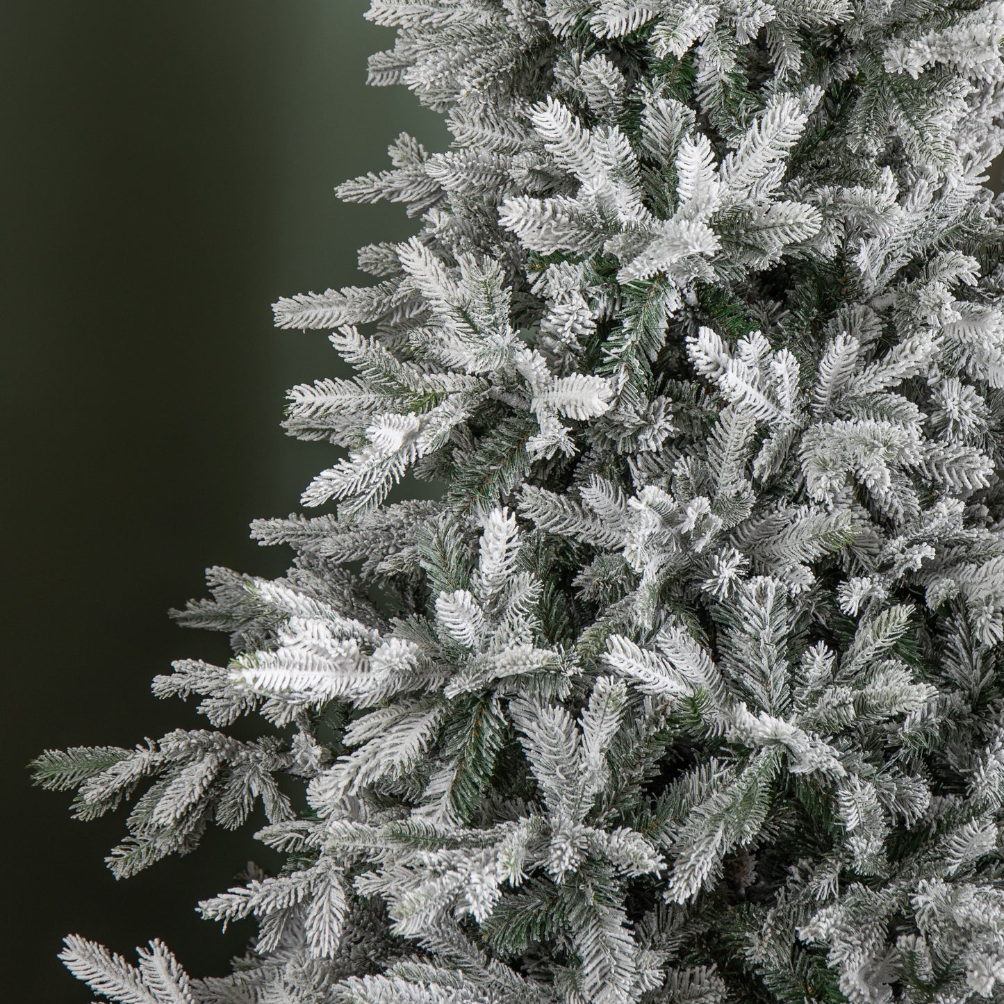 7ft (2.1m) Snowy Grandis Fir Artificial Christmas Tree with 2326 Tips & Metal Stand 