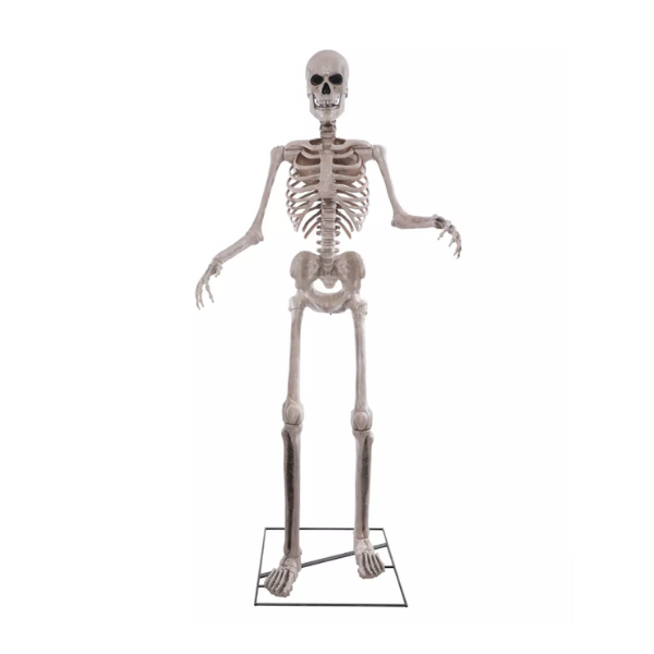 GIANT 8ft (240cm) Standing Indoor Outdoor Animatronic Halloween Skeleton Decoration