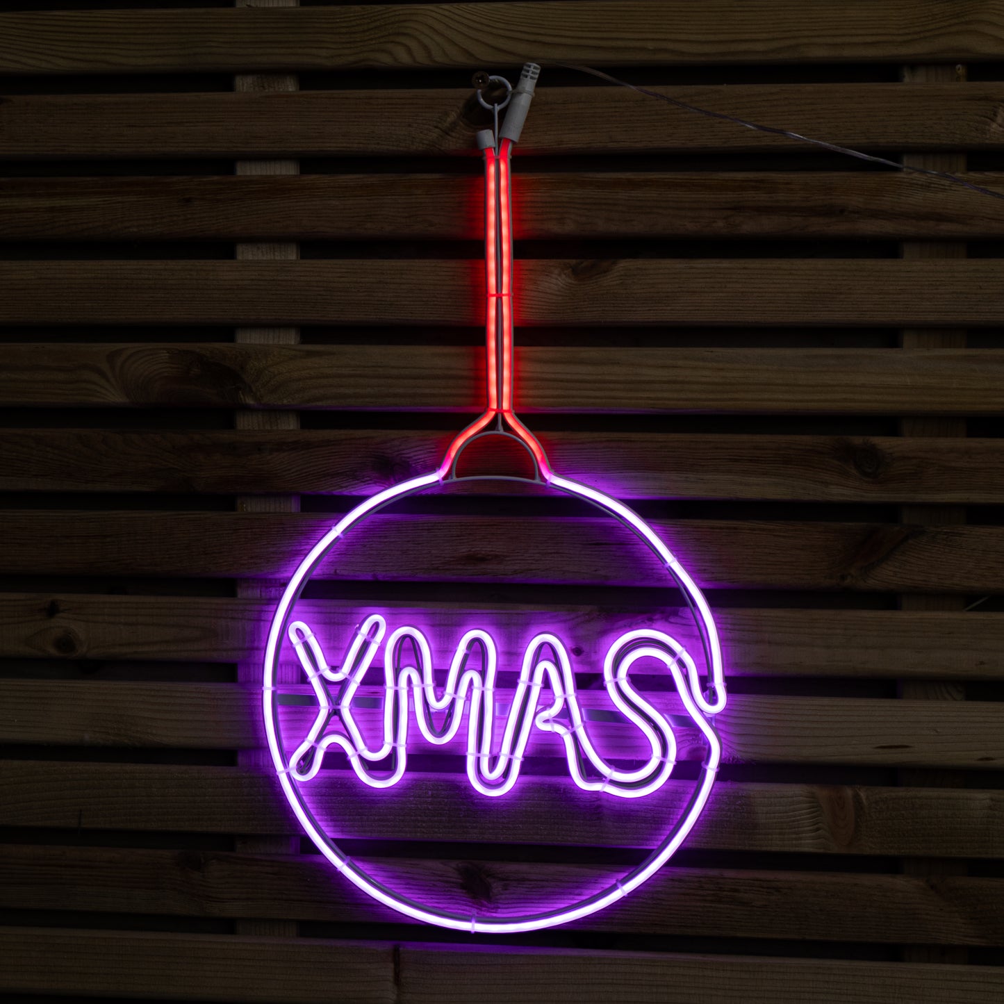 51cm x 30cm Light up Neon Flex Christmas Bauble with Multi-Coloured LEDs
